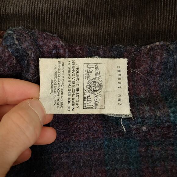 VTG 90s Carhartt C10BRG blanket lined utility canvas USA made work jacket mns XL - Picture 8 of 13